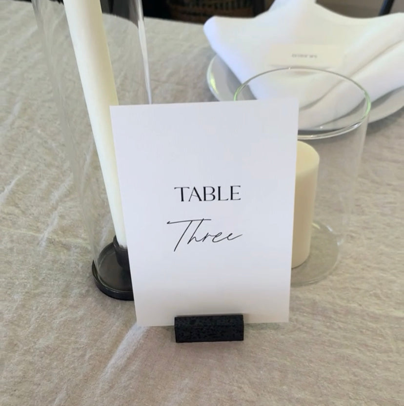 Black table card deals holders