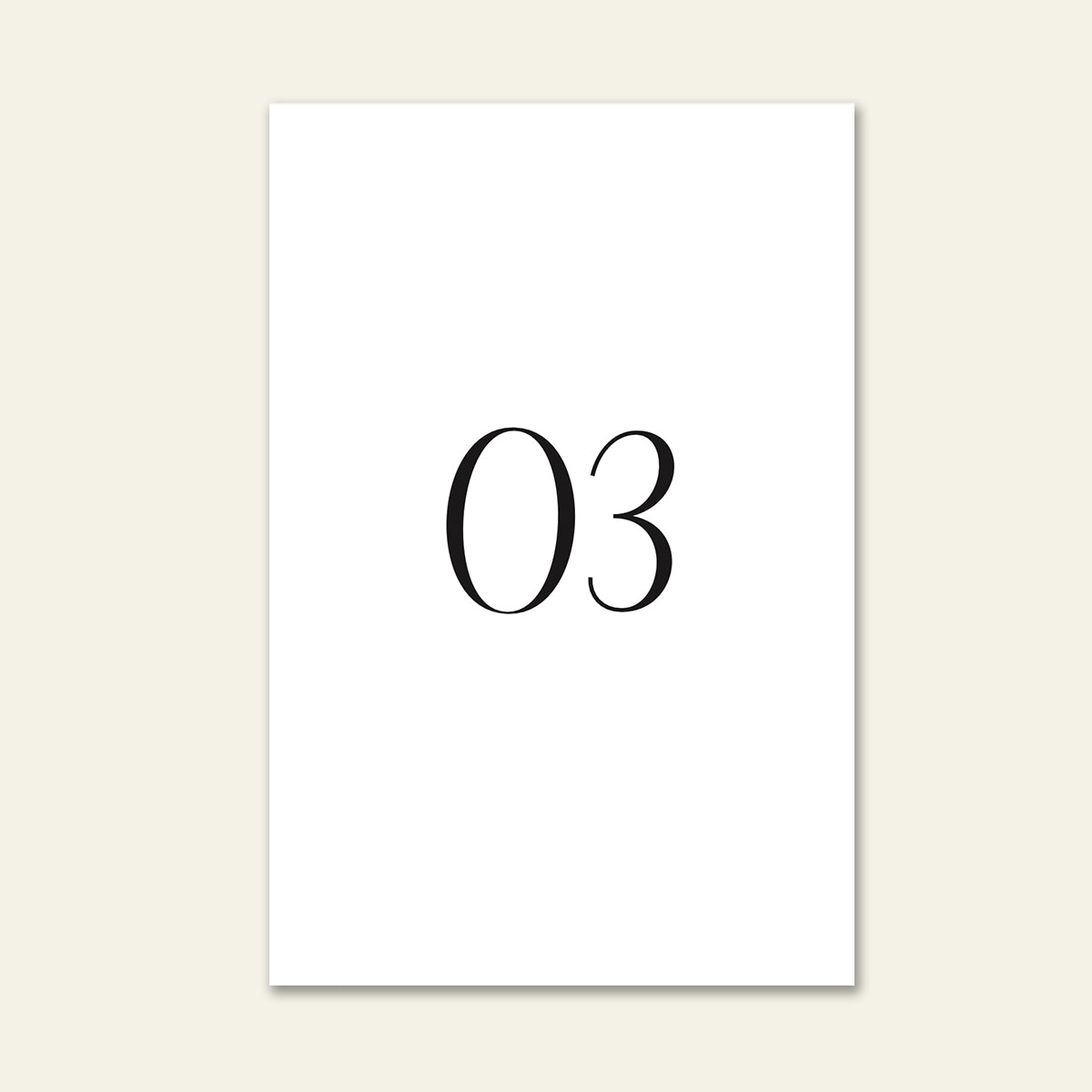 Classico - Table Number Cards - On the day wedding stationery by the Sea Salter