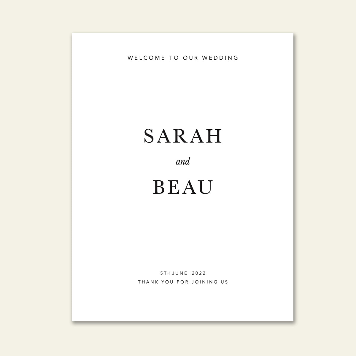 Wedding Welcome Sign - Classico | Wedding Signage and Stationery
