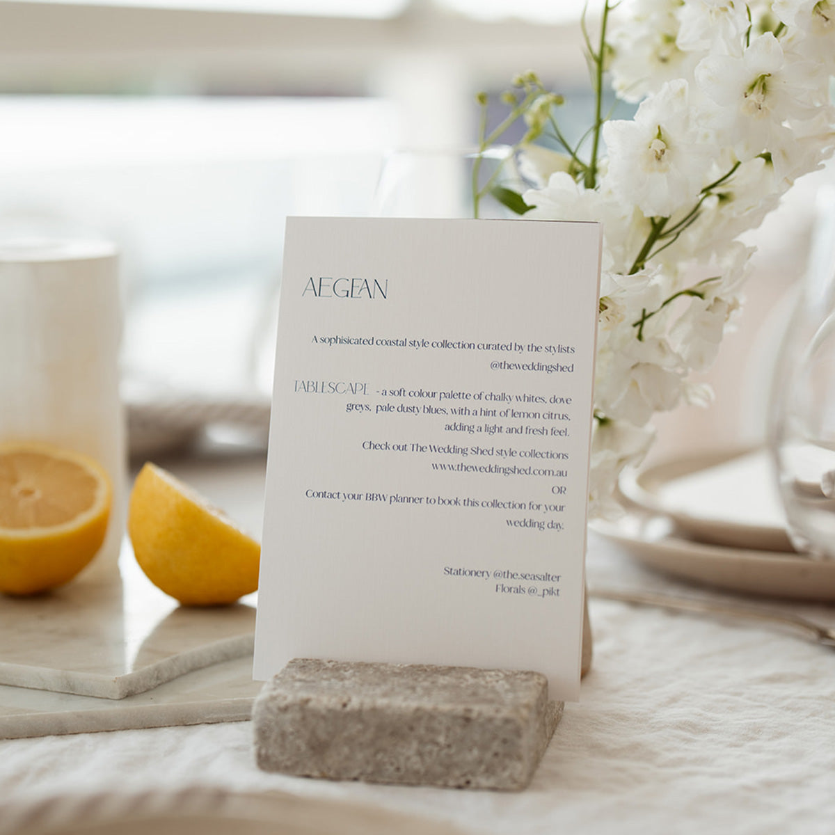 light grey stone card holder