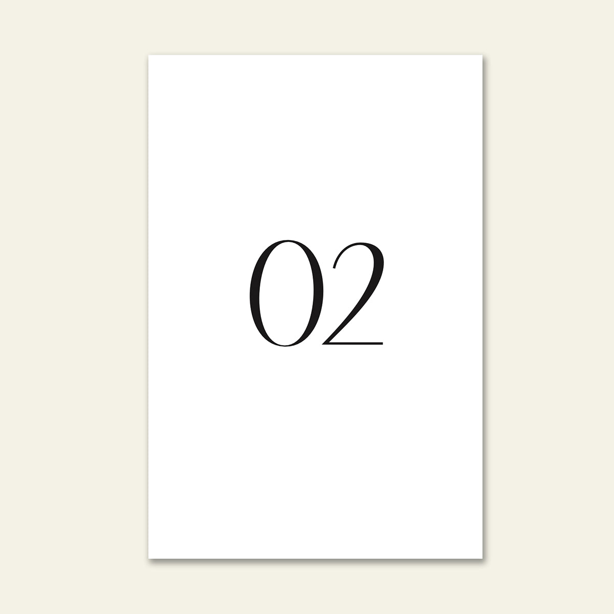 Classico - Table Number Cards - On the day wedding stationery by the Sea Salter
