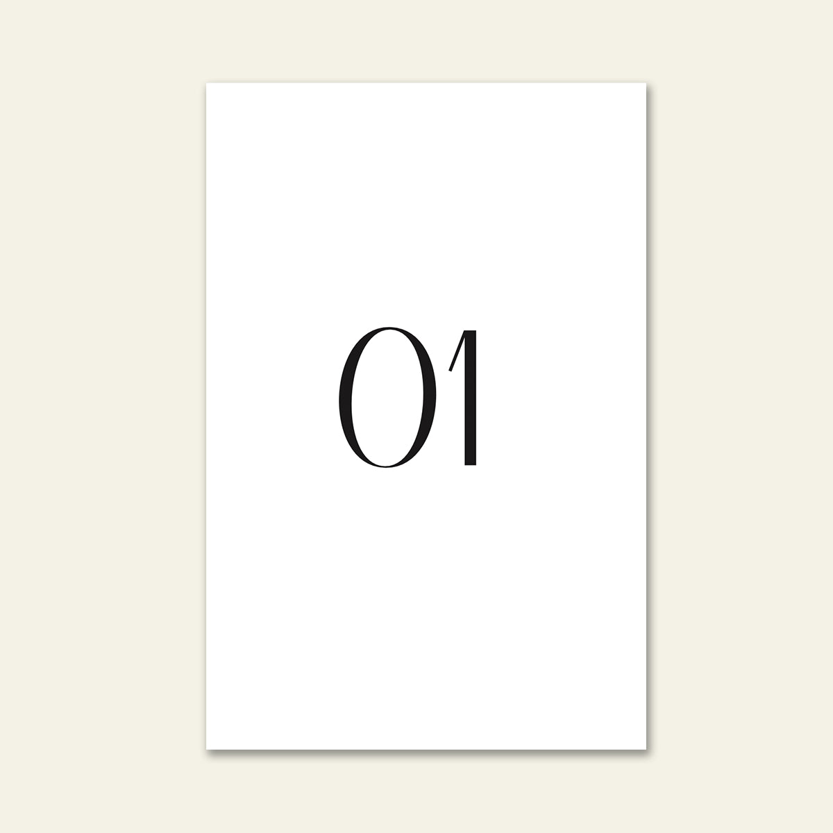 Classico - Table Number Cards - On the day wedding stationery by The Sea Salter